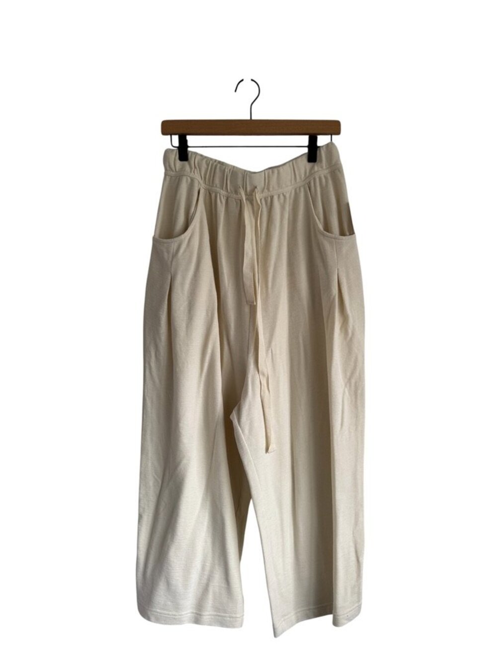 NWT Free People Free-est Wide Leg Pull On Pants in Nilla Cream XL